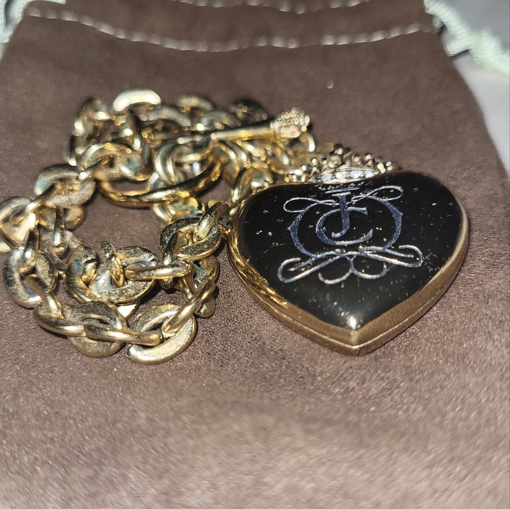 Bold Gold and Black Heart Pendant Necklace